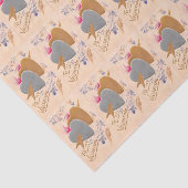 Vintage Silver & Gold Hearts Valentijn Briefkaart Tissuepapier (Detail)