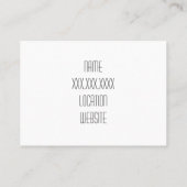 Vintage Silver Tray Bedrijfsnaam  Elegantie Visitekaartje (Achterkant)