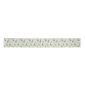 Vintage Simple Bunny Silhouettes Hearts Pattern Satijnen Lint (Voorkant)