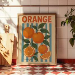 Vintage Sinaasappel Botanische Muurkunst | Citrusk Poster