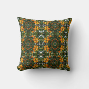 Vintage Sinaasappel Citroen Botanische Groene Patr Kussen