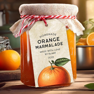 vintage sinaasappel marmelade zelfgemaakte recept cadeaulabel