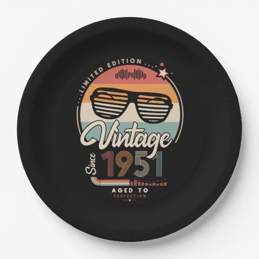 Vintage since 1951 papieren bordje (Voorkant)