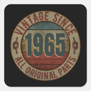 VINTAGE SINCE 1965 ALL ORIGINAL PARTS VIERKANTE STICKER