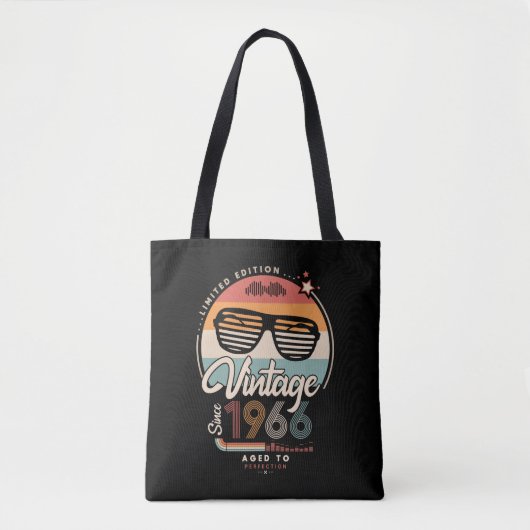Vintage since 1966 tote bag (Voorkant)