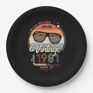 Vintage since 1981 papieren bordje