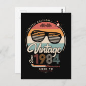 Vintage since 1984 briefkaart (Voorkant / Achterkant)