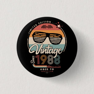 Vintage since 1988 ronde button 3,2 cm