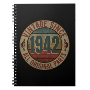 VINTAGE SINDS 1942 ALLE ORIGINELE ONDERDELEN NOTITIEBOEK