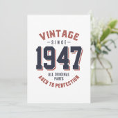 Vintage sinds 1947: Birthday Gift Kaart (Staand voorkant)
