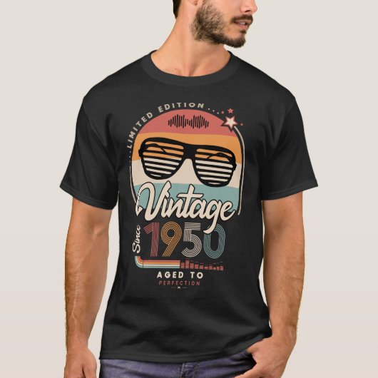 Vintage sinds 1950 t-shirt (Voorkant)