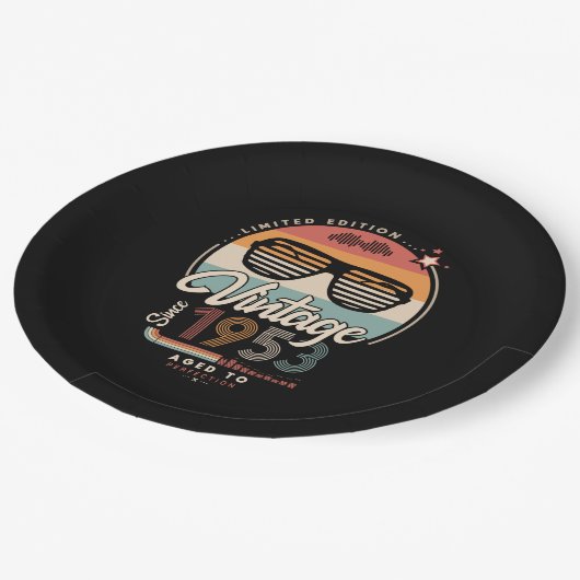 Vintage sinds 1953 papieren bordje (Gekanteld)