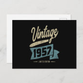 Vintage sinds 1957: Birthday Gift Briefkaart (Voorkant / Achterkant)