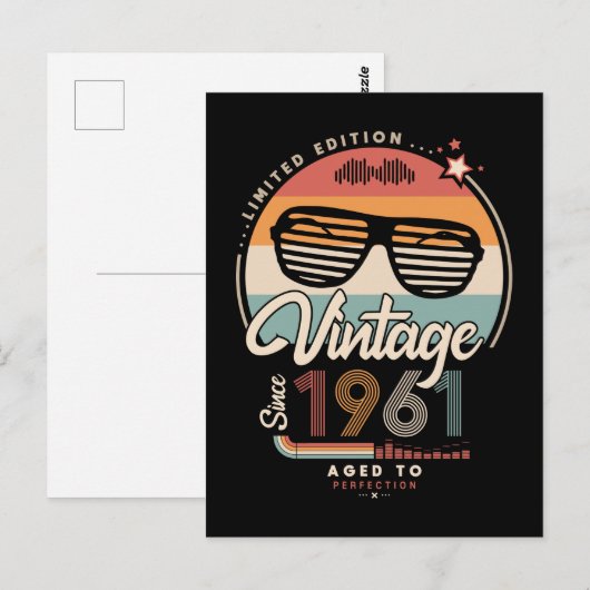 Vintage sinds 1961 briefkaart (Voorkant / Achterkant)