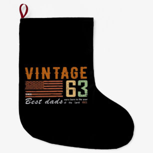 Vintage sinds 1963 beste vader cadeau, beste vader grote kerstsok