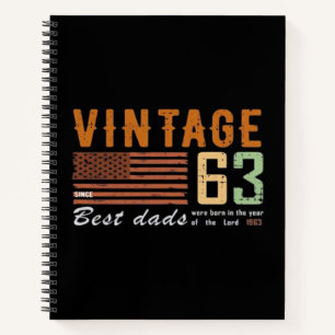 Vintage sinds 1963 beste vader cadeau, beste vader notitieboek