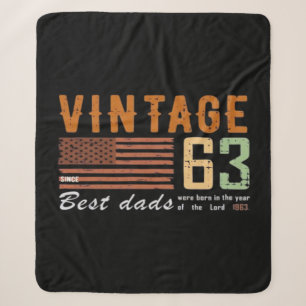 Vintage sinds 1963 beste vader cadeau, beste vader sherpa deken
