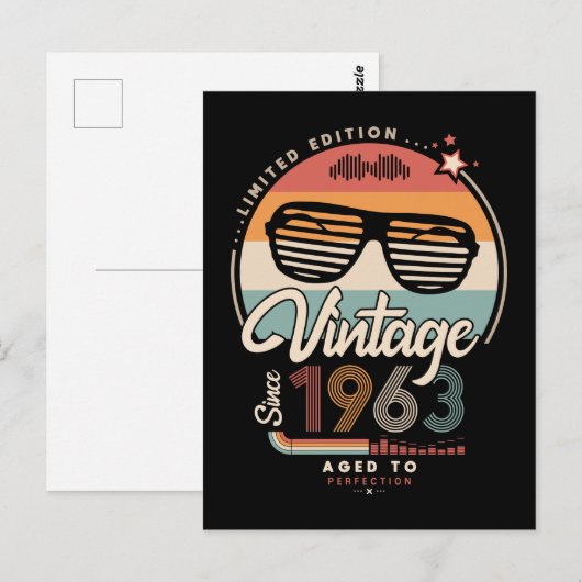 Vintage sinds 1963 briefkaart (Voorkant / Achterkant)