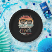 Vintage sinds 1964 papieren bordje (Feest)