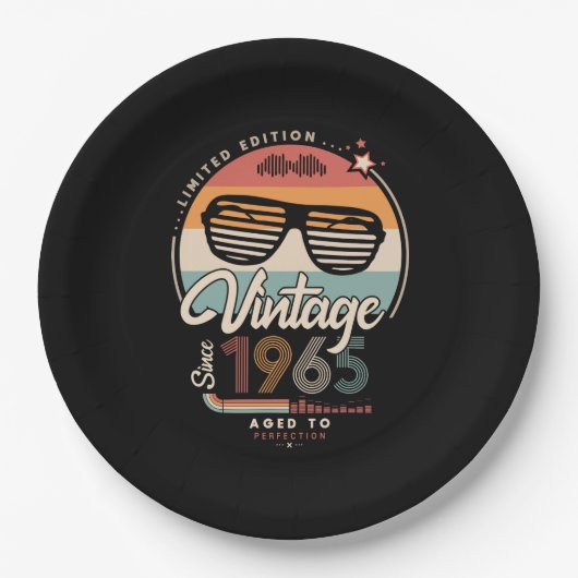 Vintage sinds 1965 papieren bordje (Voorkant)