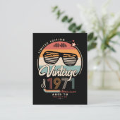 Vintage sinds 1971 briefkaart (Staand voorkant)