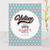 Vintage sinds - 1972 kaart (Gele Bloem)