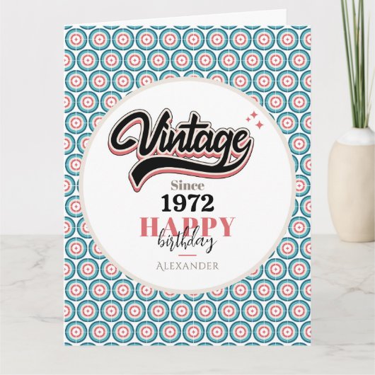Vintage sinds - 1972 kaart (Voorkant)