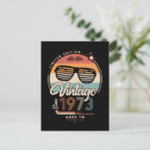 Vintage sinds 1973 briefkaart (Staand voorkant)