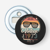 Vintage sinds 1973 button flesopener (Voorkant)