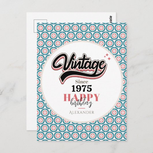 Vintage sinds - 1975 briefkaart (Voorkant / Achterkant)