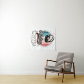 Vintage sinds 1975 hoofdtelefoons wandkleed (In Situ (horizontaal))