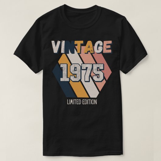 Vintage sinds 1975 t-shirt (Design voorkant)