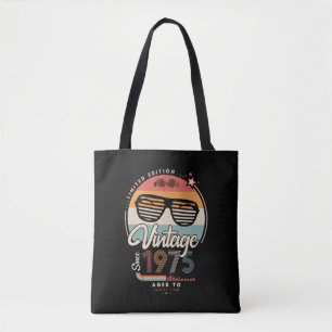 Vintage sinds 1975 tote bag