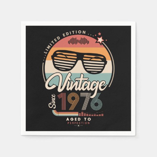 Vintage sinds 1976 servet (Voorkant)