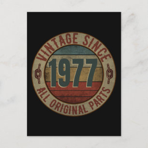 VINTAGE SINDS 1977 ALLE ORIGINELE ONDERDELEN. BRIEFKAART