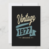 Vintage sinds 1977 - Birthday Gift Bedankkaart (Voorkant)