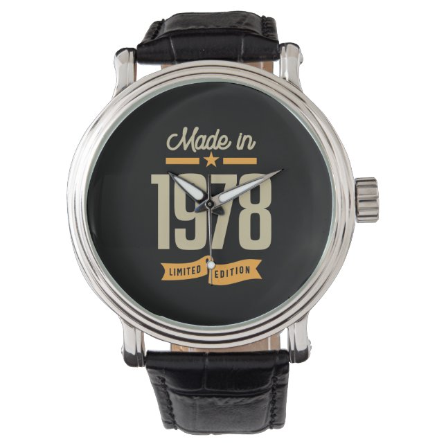 Vintage sinds 1978: Birthday Gift Horloge (Voorkant)