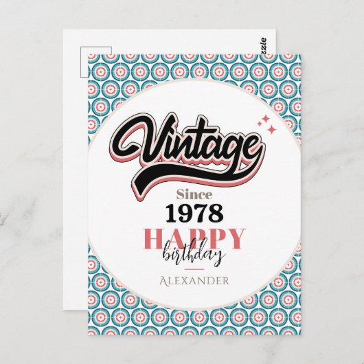 Vintage sinds - 1978 briefkaart (Voorkant / Achterkant)