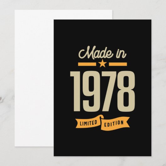 Vintage sinds 1978 Verjaardagscadeau Kaart (Voorkant / Achterkant)