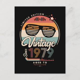 Vintage sinds 1979 briefkaart