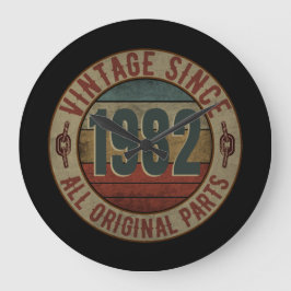VINTAGE SINDS 1982 ALLE ORIGINELE ONDERDELEN GROTE KLOK