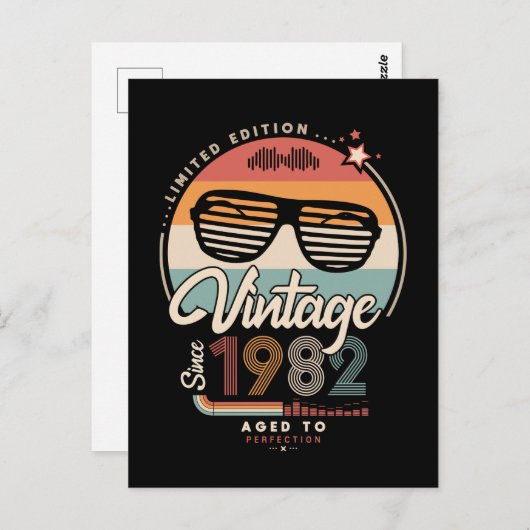 Vintage sinds 1982 briefkaart (Voorkant / Achterkant)
