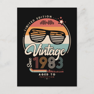 Vintage sinds 1983 briefkaart