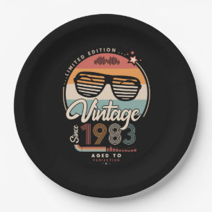Vintage sinds 1983 papieren bordje