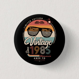Vintage sinds 1985 ronde button 3,2 cm