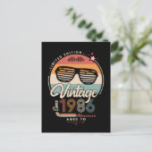 Vintage sinds 1986 briefkaart (Staand voorkant)