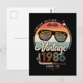 Vintage sinds 1986 briefkaart (Voorkant / Achterkant)