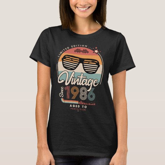 Vintage sinds 1986 T-Shirt (Voorkant)