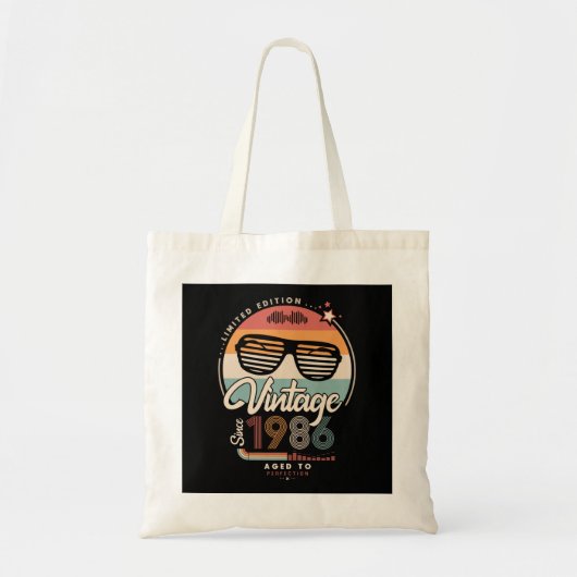 Vintage sinds 1986 tote bag (Voorkant)