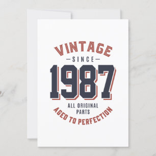 Vintage sinds 1987: Birthday Gift Kaart